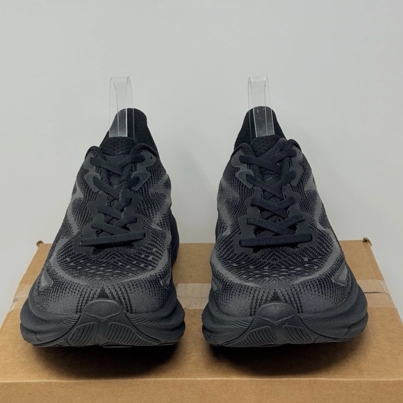 HOKA Clifton 9 Men’s 9.5 D Black Running Shoe Sneaker Lightweight - Picture 11 of 16